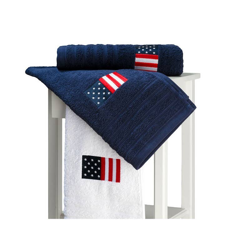 Barceló Hogar - Wholesale Towel Set - Set of 3 Embroidered Towels American Terry “Usa” bag