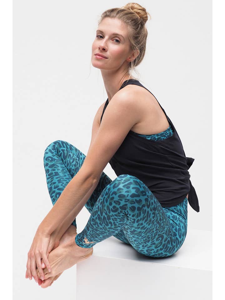 Kismet Yogastyle - Venta al por mayor Leggings deportivos/cómodos - Mujer - Leggins Ganga 7/8 leo turquesa