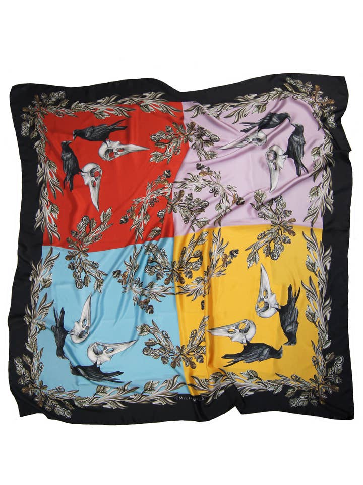 Merletta Silk Scarf-Pink for wholesale by Emilia Mala