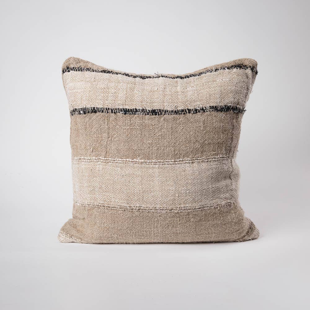 Natur/Elfenbein/Schwarz Retreat Kissenbezug, Natur/Elfenbeinfarben/Schwarz für den Großhandel auf Faire7