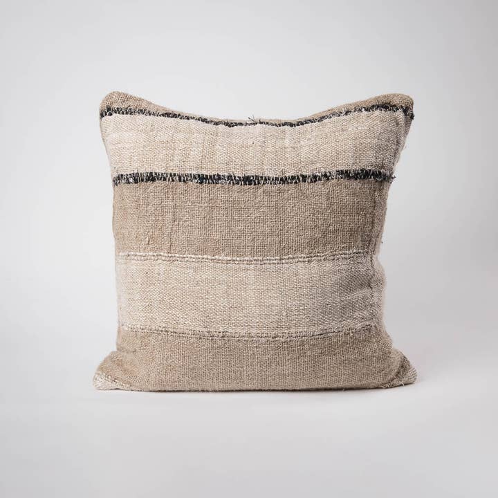 Natural Ivory Black Retreat Cushion Cover - Natural/Ivory/Black for wholesale on Faire1