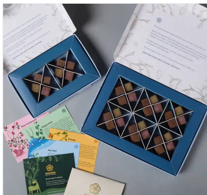 Elements Truffles - Vendita all'ingrosso Confezioni di cioccolatini - Tartufi al Cioccolato - Scatola da 8 per Regali