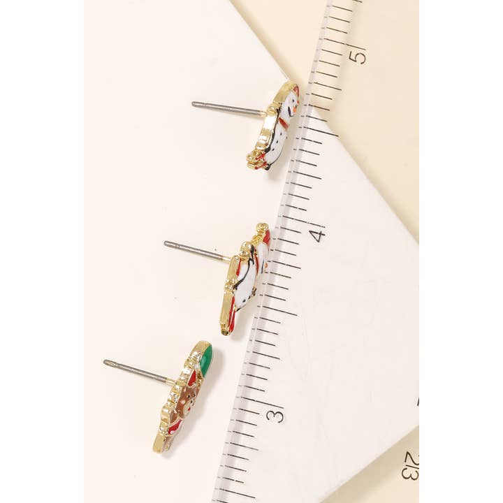 GDMLT Assorted Painted Christmas Stud Earrings Set for wholesale on Faire