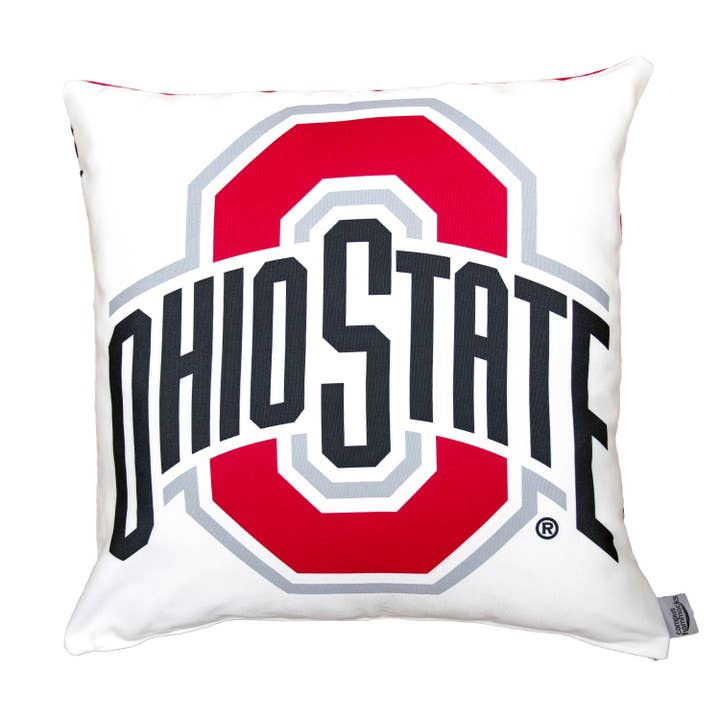 OHIO STATE Buckeyes Logo Pillow Cover- Licensed OSU Decor for wholesale by Campus Hammocks