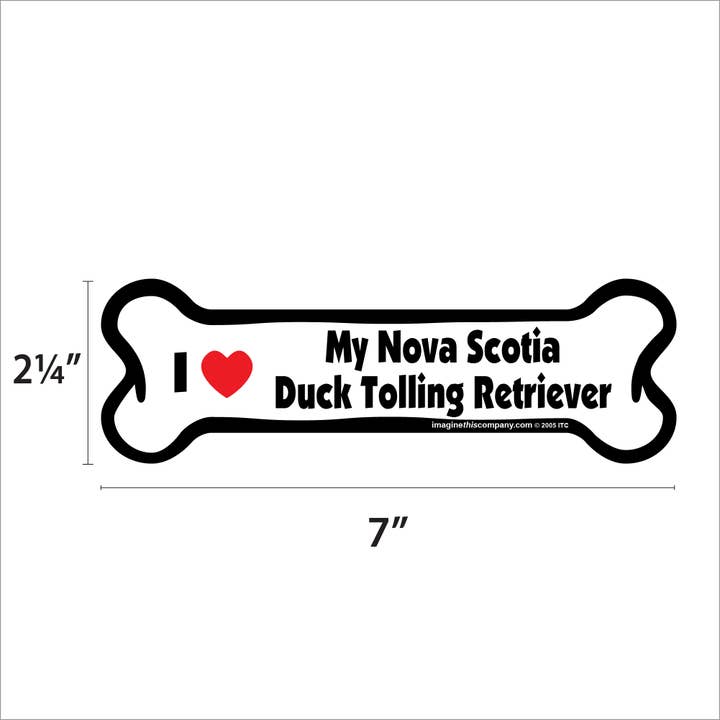 Imagine This Company - Wholesale Magnet - Nova Scotia Duck Tolling Retriever Bone Magnet1