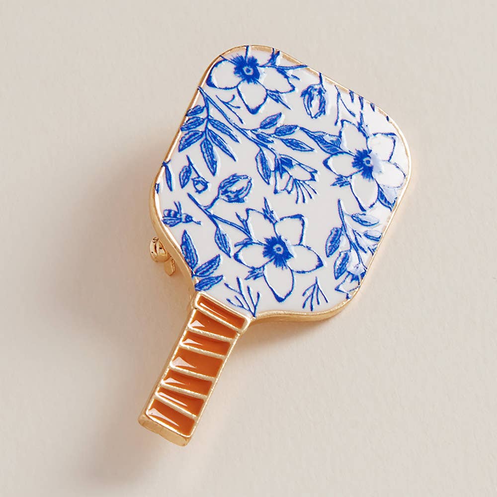 Sensibling Corp. – wholesale Brosch – Emaljerad randig pickleballracket nål brosch13