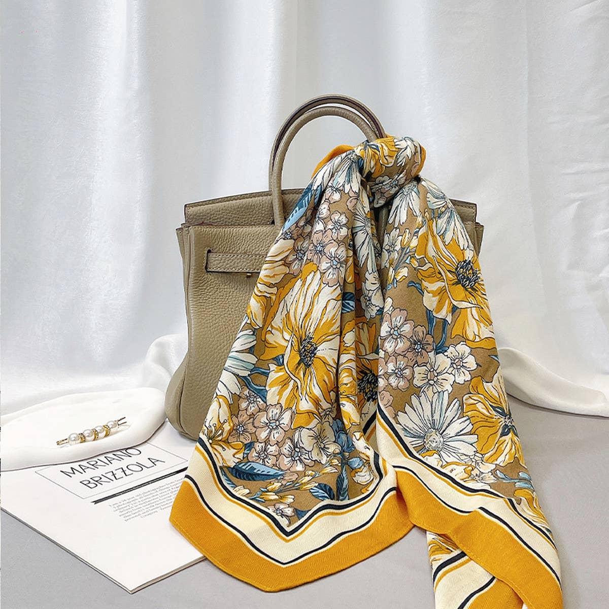 ACCITY - Wholesale Scarf - Women's - 90cm Floral Velvet Wool Scarf Shawl for Winter_CWASC08920