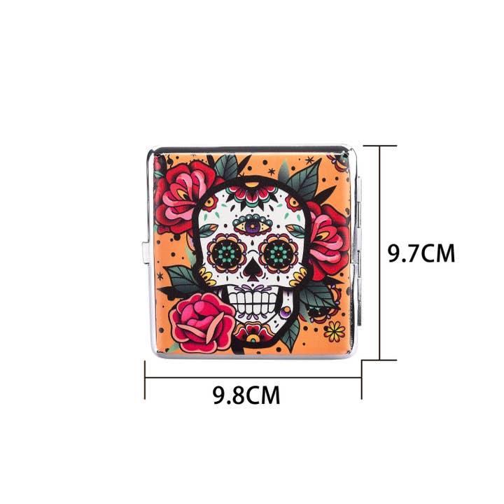 Champ by Polyflame - Wholesale Cigarette Case - Skulls & Flowers Cigarette Case8