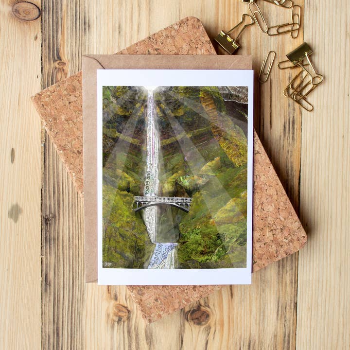 Found & Rewound - Wholesale Everyday greeting card - Multnomah Falls - greeting card