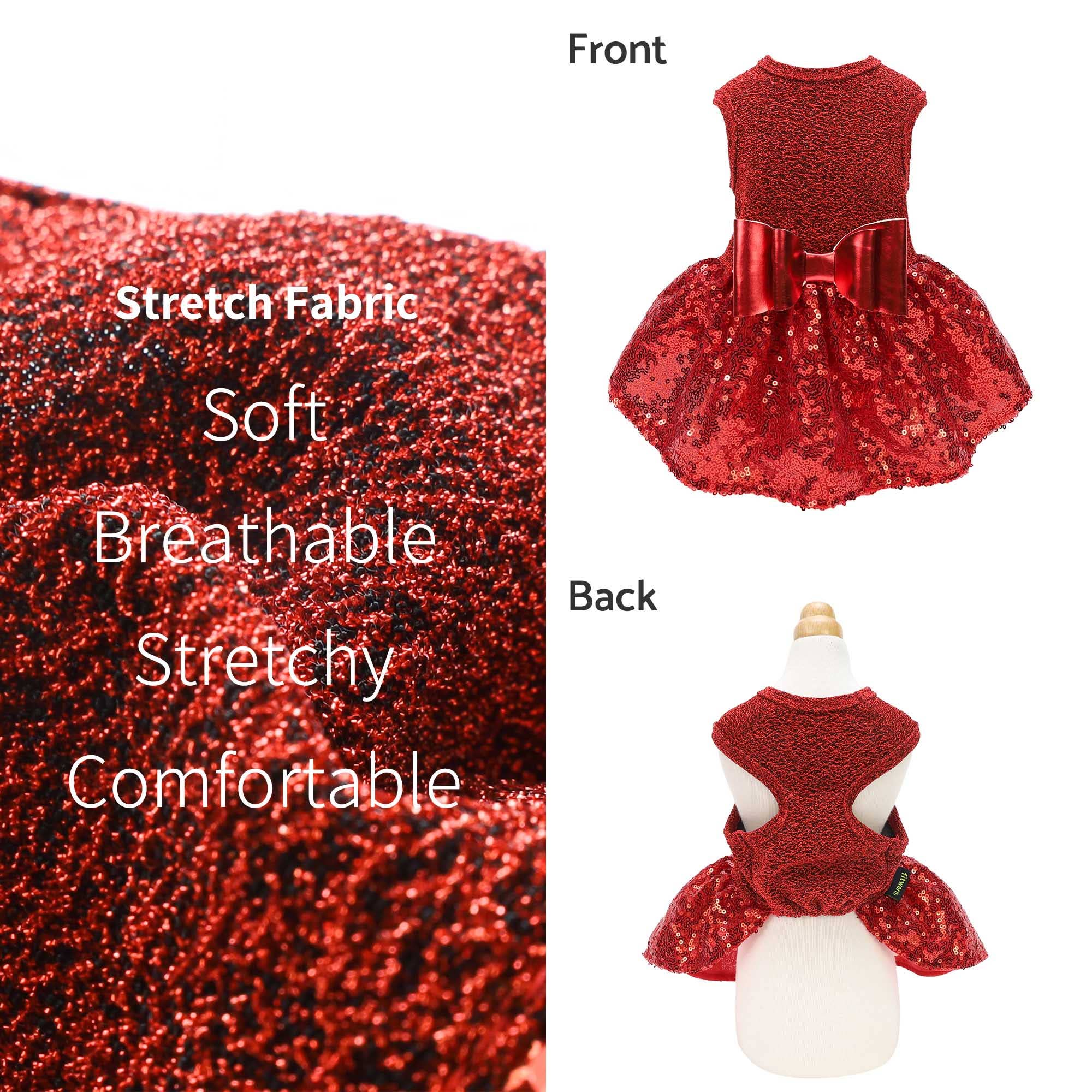 Fitwarm - Vendita all'ingrosso Vestito - Cani - Vestito elegante con paillettes scintillanti per cani42