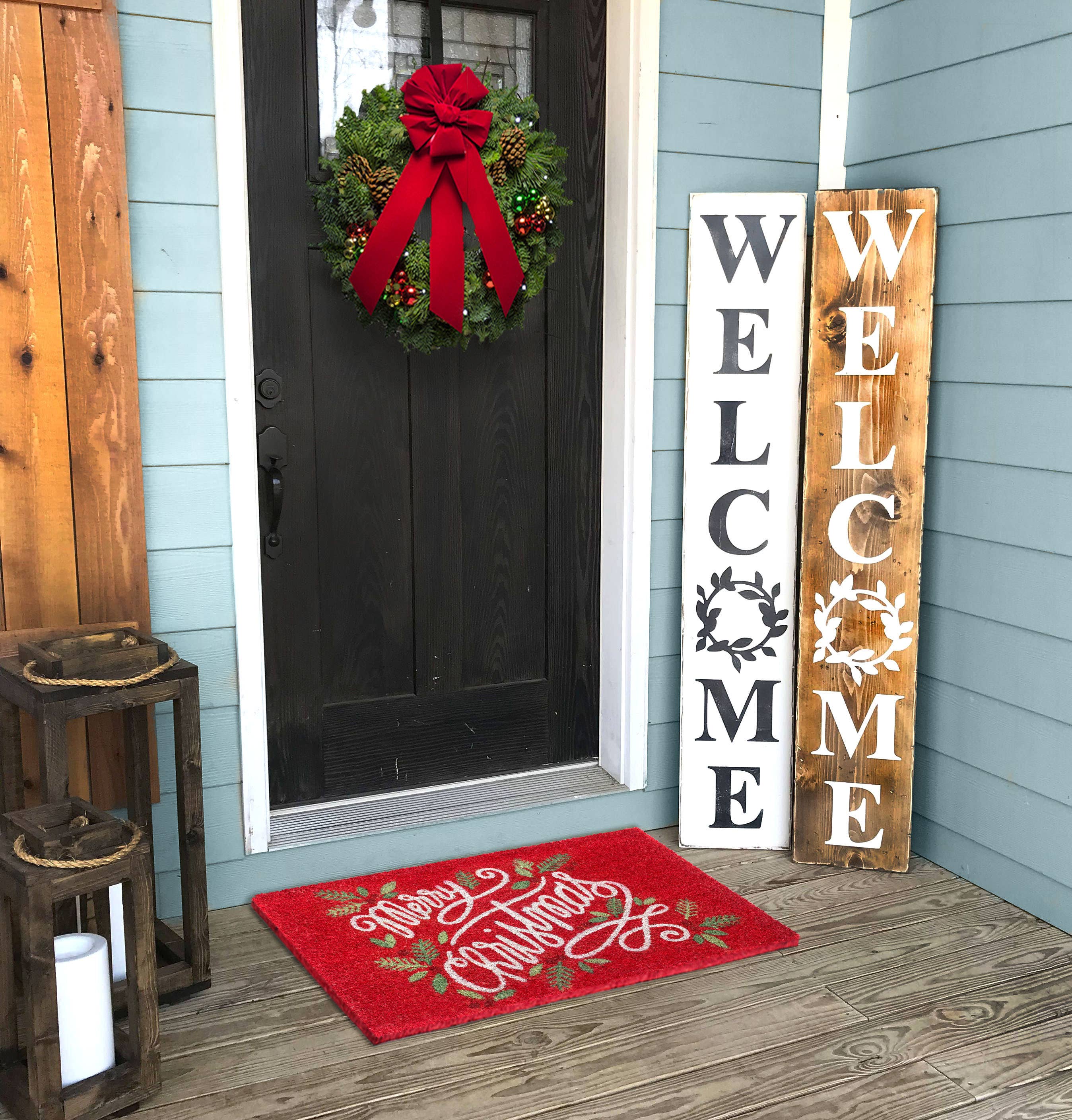 RugSmith - Wholesale Door Mat - RugSmith Multi Berry Merry Christmas Doormat, 18" x 30"1