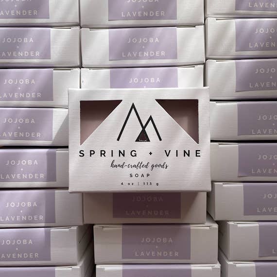 Jojoba + Lavender 〰️ Natural Handmade Soap Bar for wholesale by Spring + Vine
