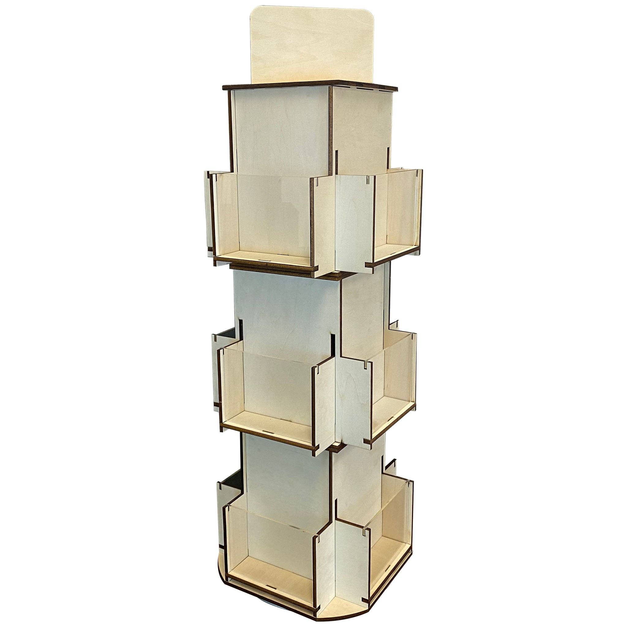 Torched Displays – wholesale Retailer display stand/case – Rotating Greeting Card Display Stand - 3 Tier4
