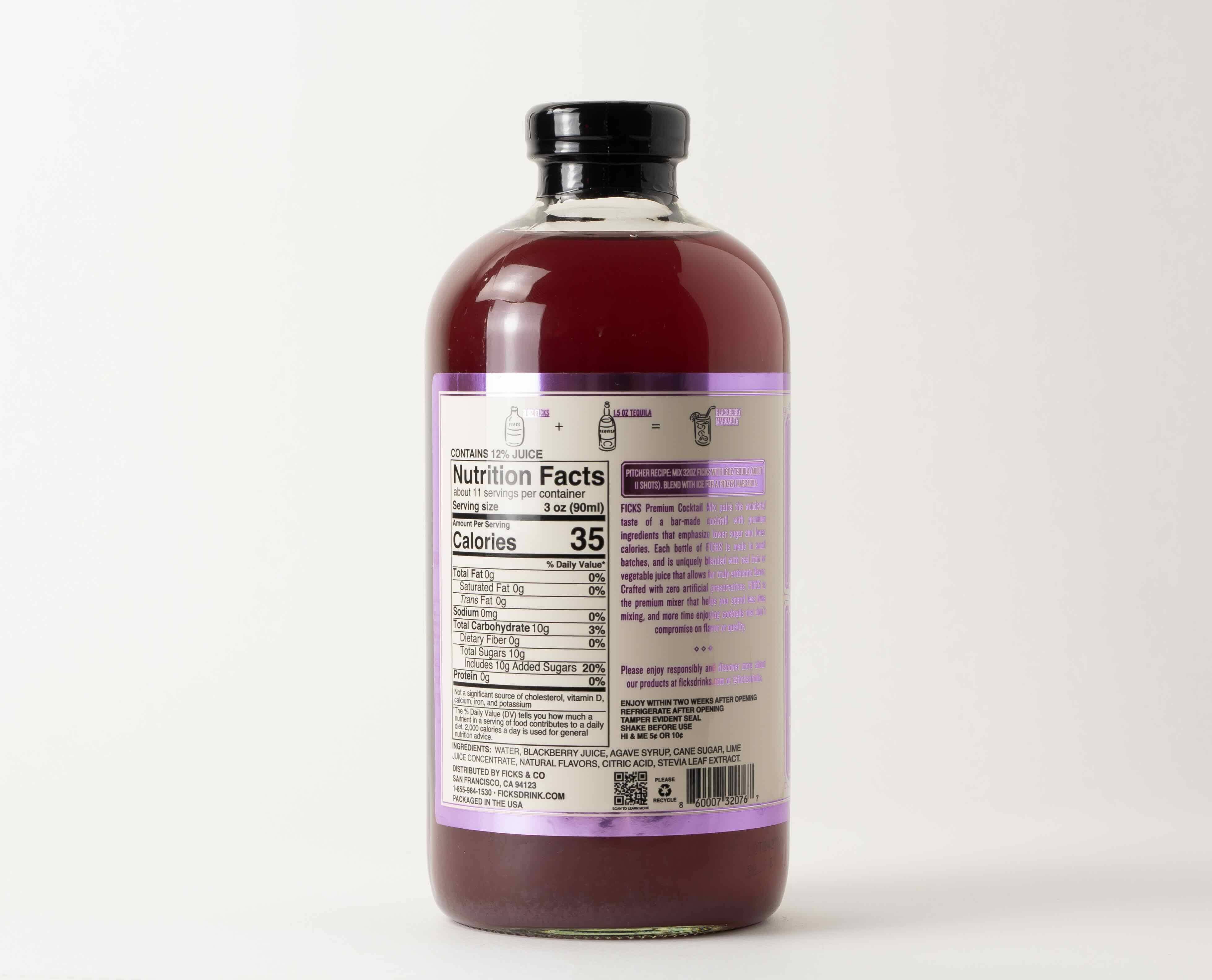 FICKS - Wholesale Cocktail Mix/Syrup - FICKS Premium Blackberry Margarita Cocktail Mix/Syrup2