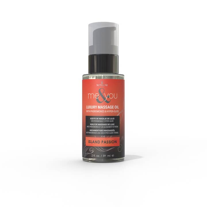 Me & You Pheromone Infused Massage Oil- Island Passion 2oz for wholesale by Sensuva