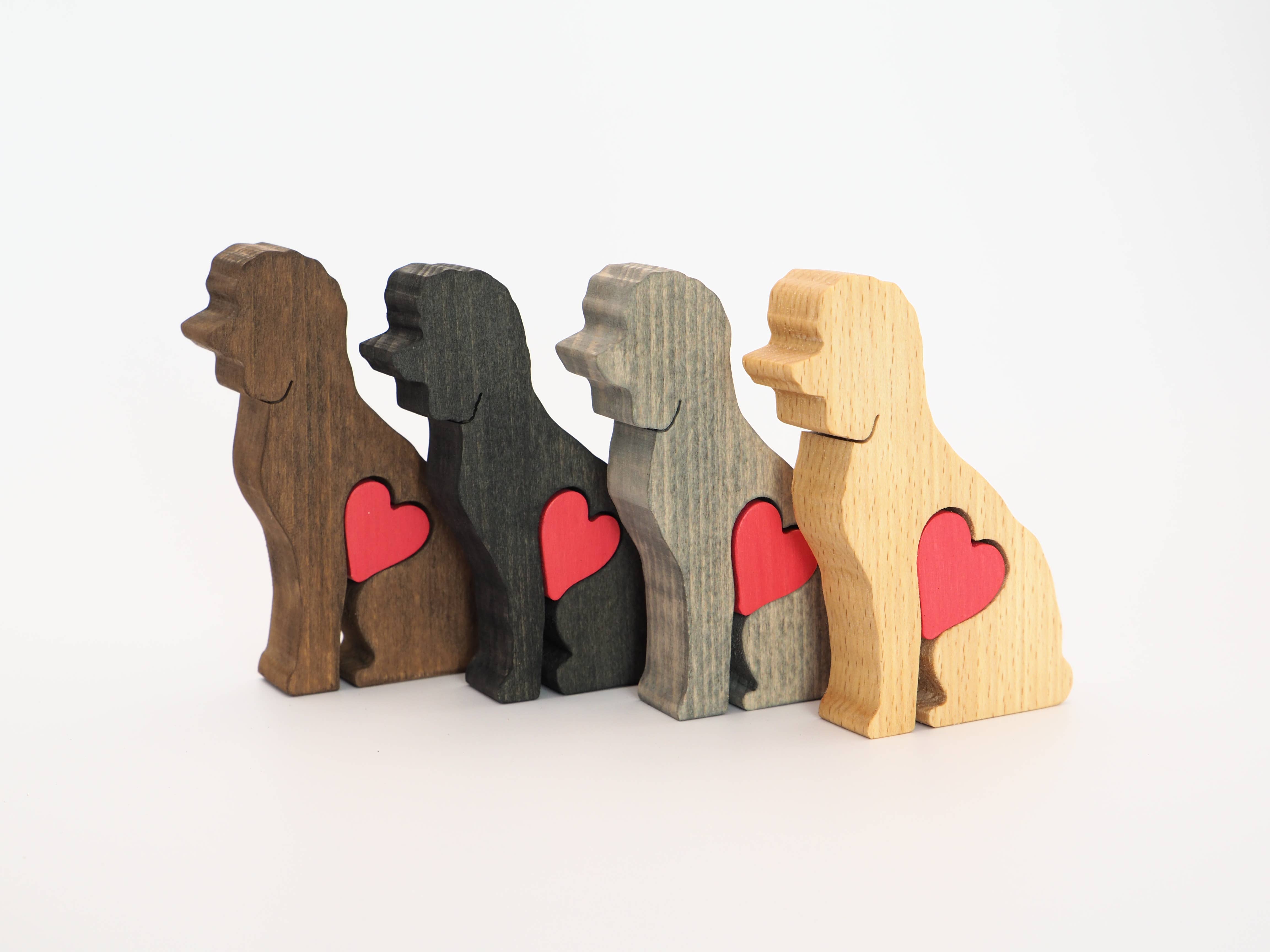 Wood Metamorphosis - Wholesale Decorative Figurine - Wooden Dog Decorative Figurine Starter Pack - LARGE5