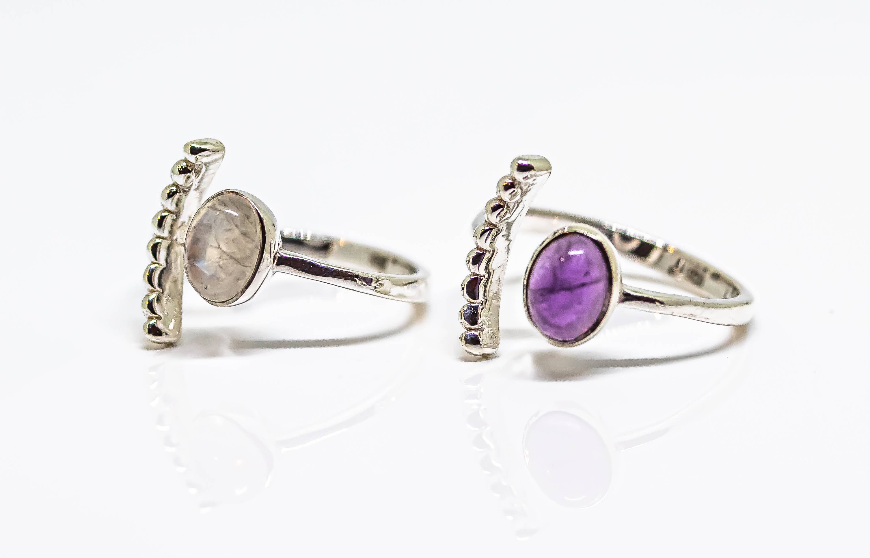 Quasar Gems USA – wholesale Single stone/solitaire ring – Gemstone Adjustable Ring Sterling Silver 9255