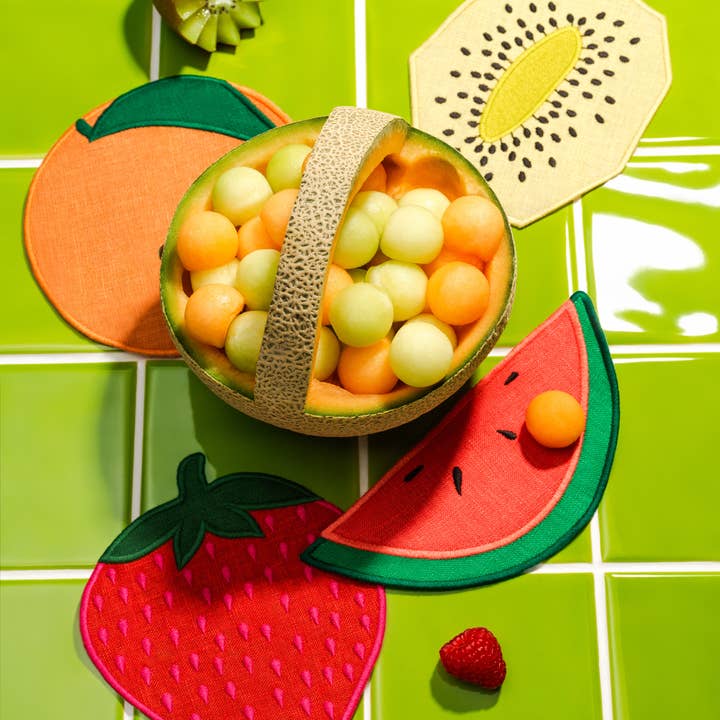 Piecework - Wholesale Dinner & Cloth Napkin - Fruit Salad Cocktail Napkins - Set Of 42