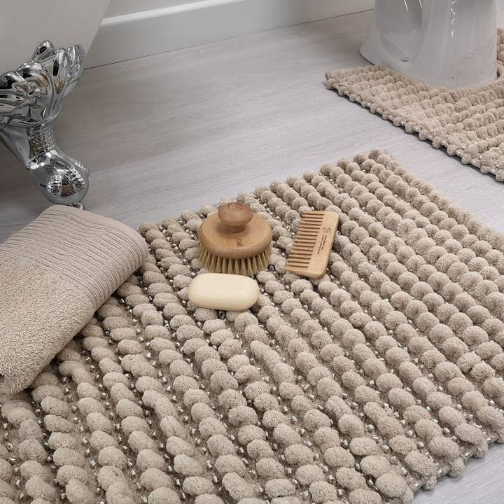 Allure Bath Fashions - Wholesale Bath Mat - Sparkle Bobble Non-Slip Bath Mat - Super Soft and Thick