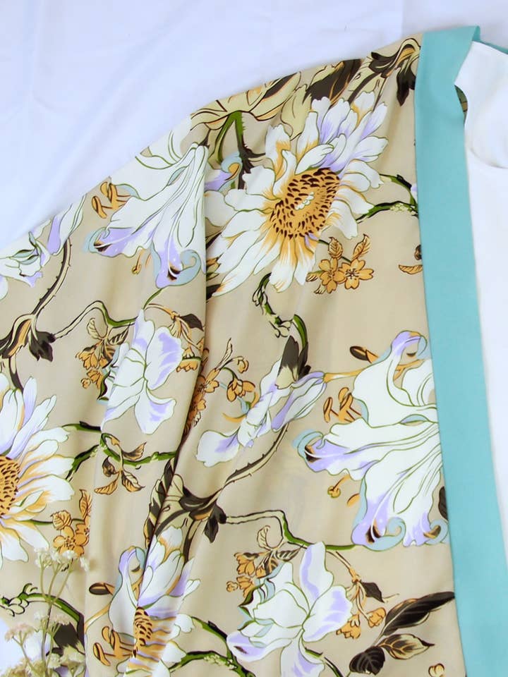 Justin & Taylor - Wholesale Swim Cover Up - Women's - Lily Lia | Floral Kimono Style Swim Cover-Up w/ Arm Tacks3