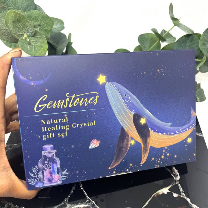 The Crystal Tabby - Wholesale Advent Calendar - Advent Calendar Tumbled Stone Gift Box