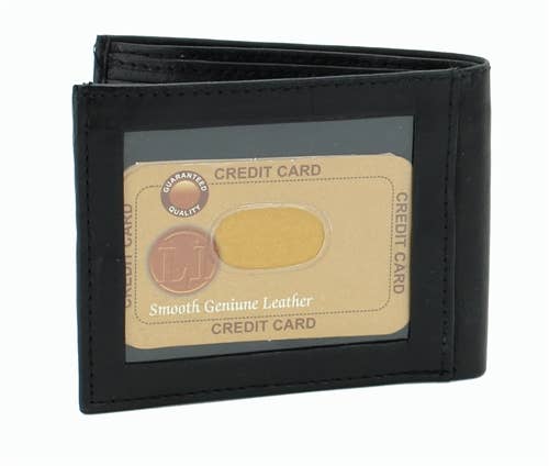 Leather Impressions Inc - Vente Portefeuille – homme - Arrière ID Window Bi Fold Portefeuille Style : # 6642
