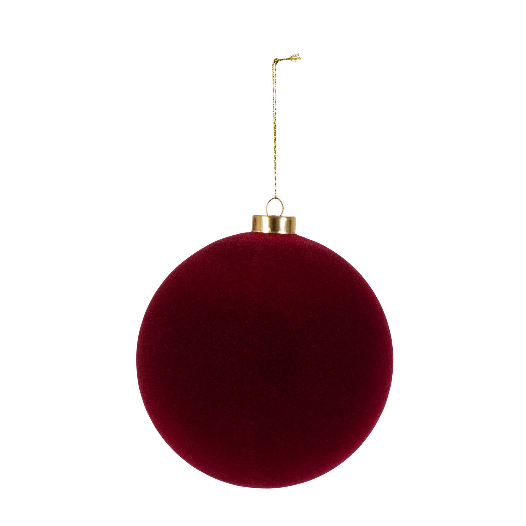 Park Hill Collection - Wholesale Christmas Decoration - Burgundy Flocked Ornament, 5.75"0