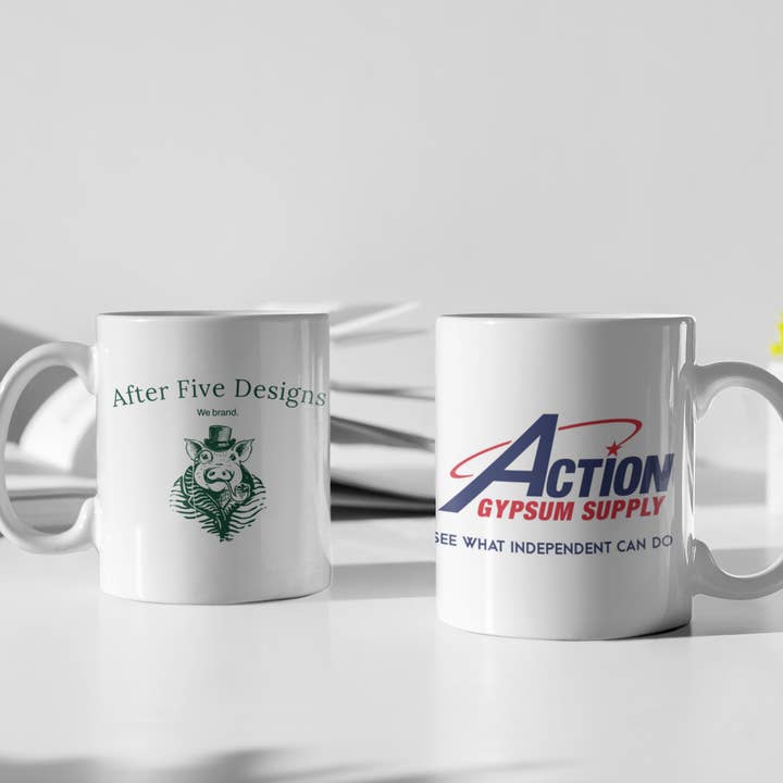After Five Designs - Wholesale Coffee Mug - Personalized 11 oz. Coffee Mugs