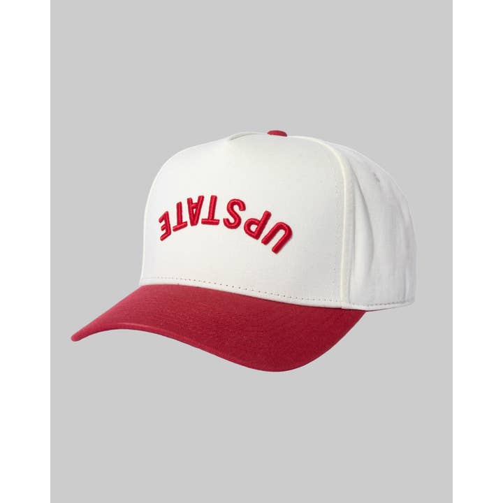 Upstate Inverse Hat - Cream / Scarlet for wholesale by Hamilton & Adams