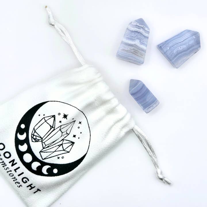 Moonlight Gemstones - Wholesale Spiritual Stone/Crystal - Blue Lace Agate mini tower