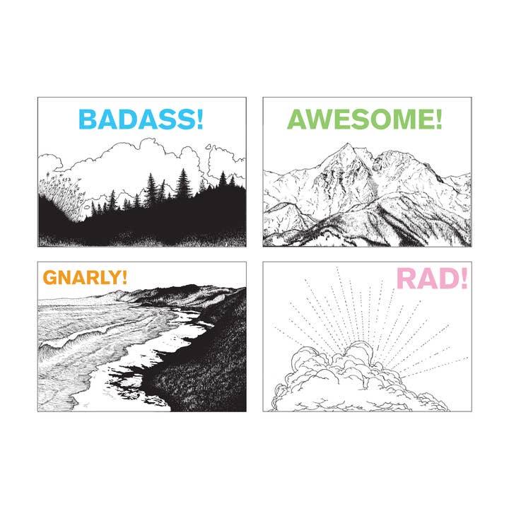 CARTES POSTALES ! (Ensemble de 4) pour la vente par Gilah Greetings