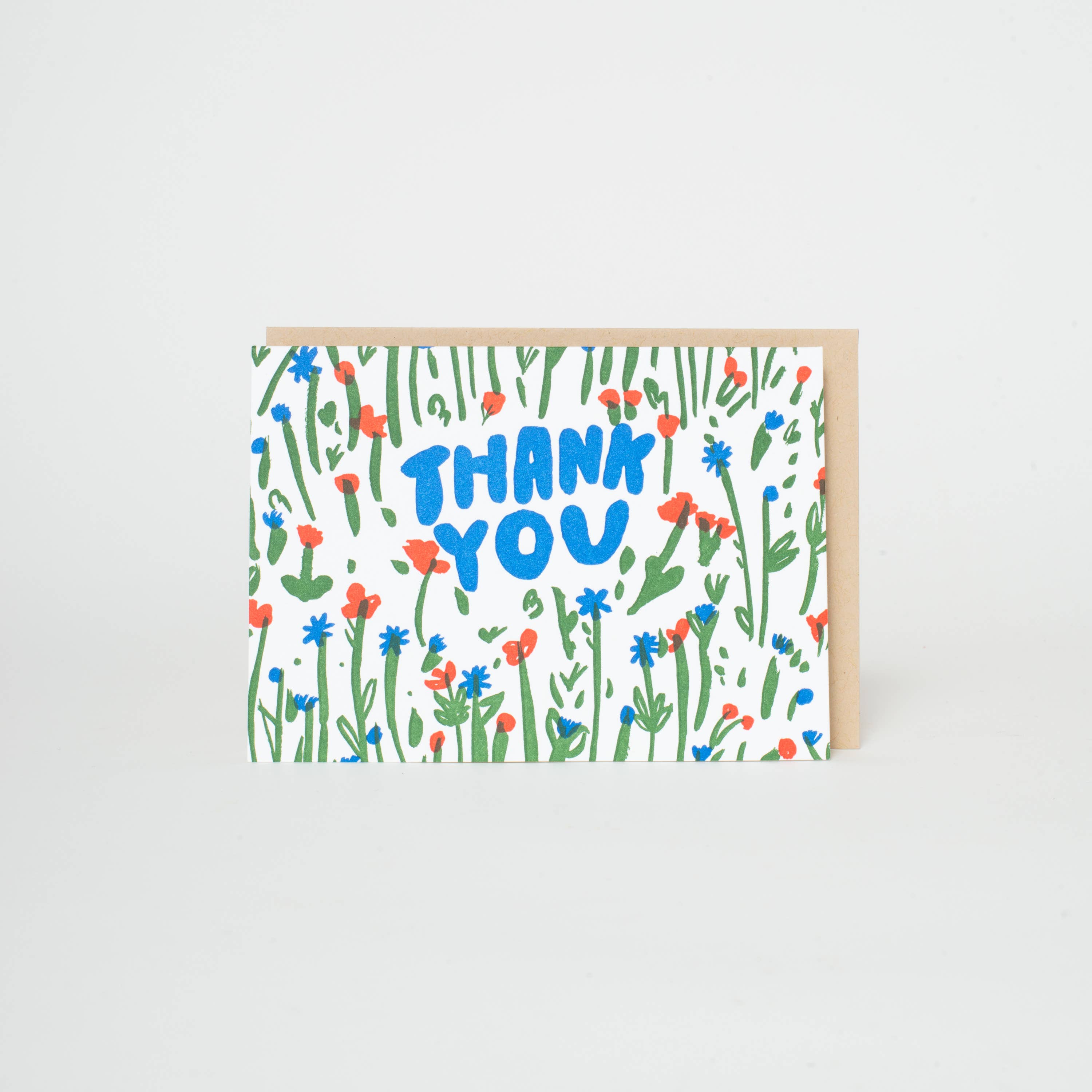 Egg Press Manufacturing - Wholesale Thank You Card - Thank You Meadow Letterpress Greeting Card by Egg Press1
