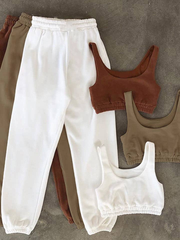 DE VAVE - Wholesale Lounge Set - Women's - Tank Top and Drawstring Jogger Pants Set