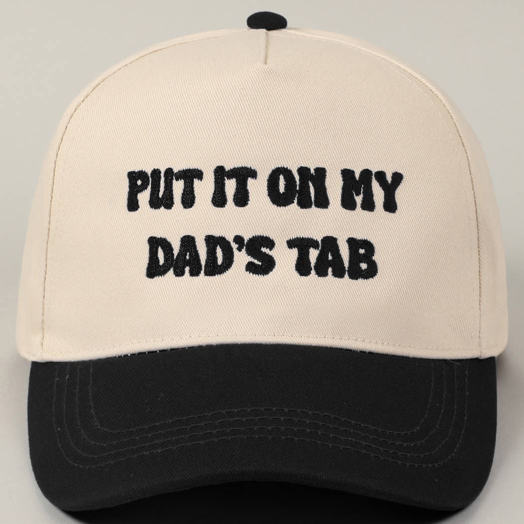 Fashion City - Wholesale Baseball Cap - Unisex - Put It On My Dad's Tab Embroidery Two-Tone Hat5