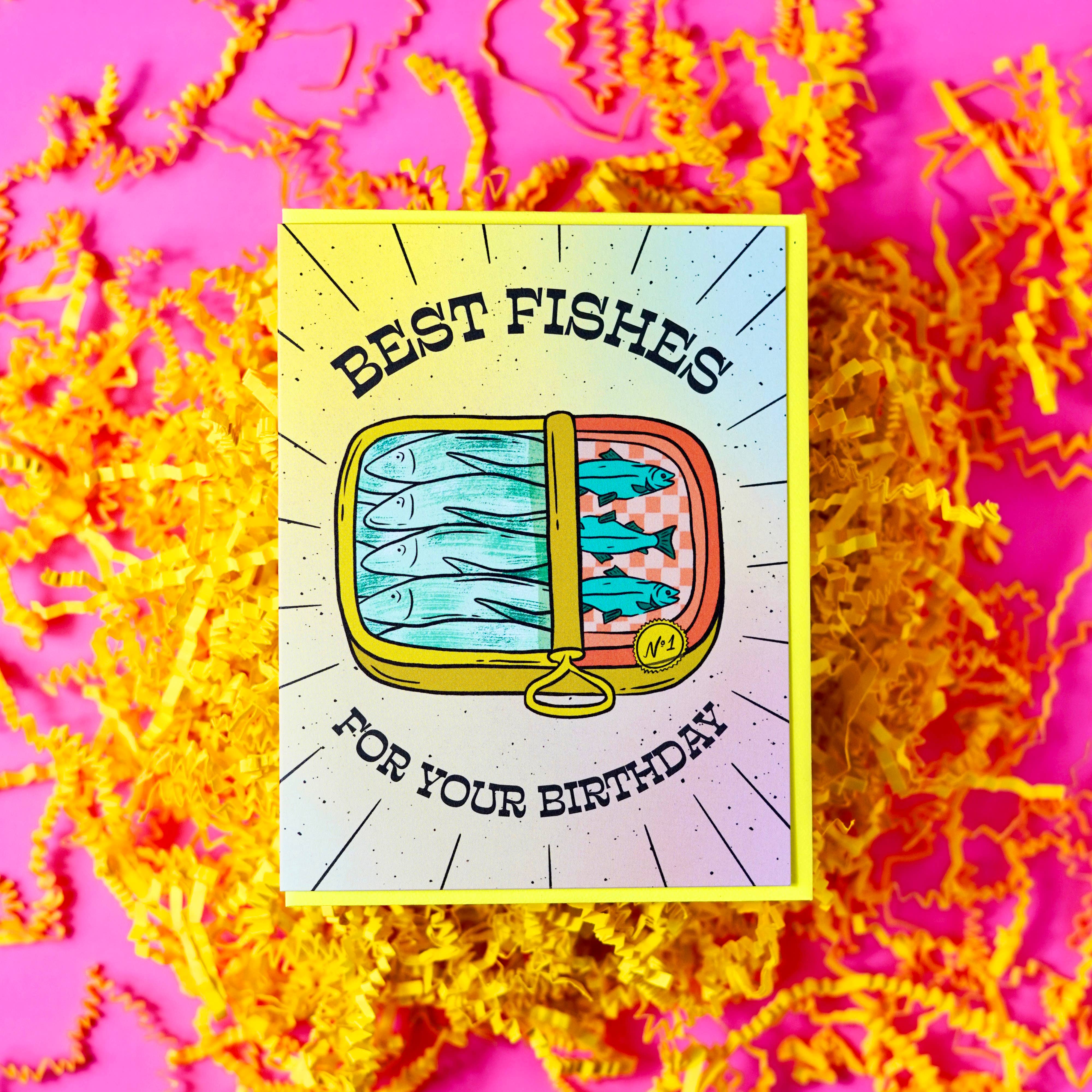 Boss Dotty Paper Co. - Wholesale Birthday Card - Tinned Fish Birthday Card2