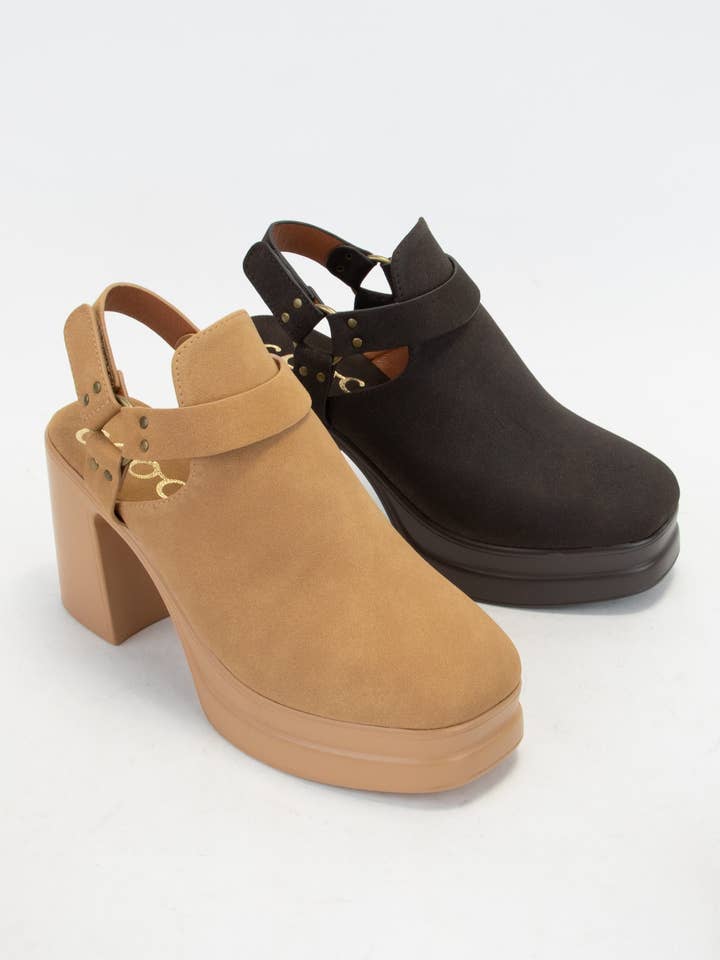 CCOCCI - Wholesale Platform Heels - Women's - PALAZZO PLATFORM HARNESS STRAP OPEN HEEL BOOTIES17