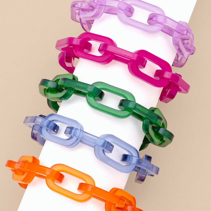 ZENZII Jewelry - Wholesale Link & Chain Bracelet - Resin Cable Chain Toggle Bracelet14