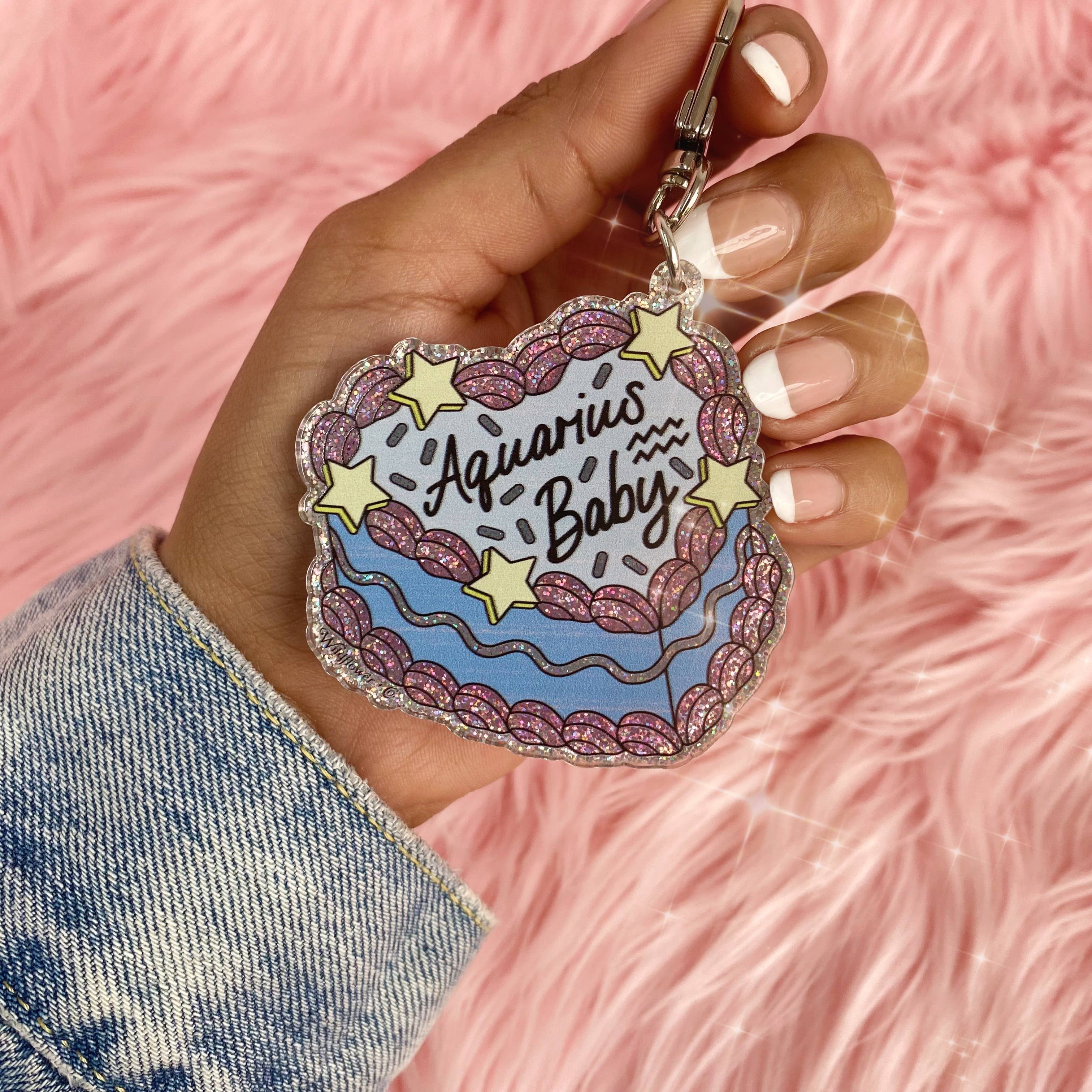 Wildflower + Co. - Wholesale Keychain – Women's - Zodiac Cake Bag Charm / Keychain7