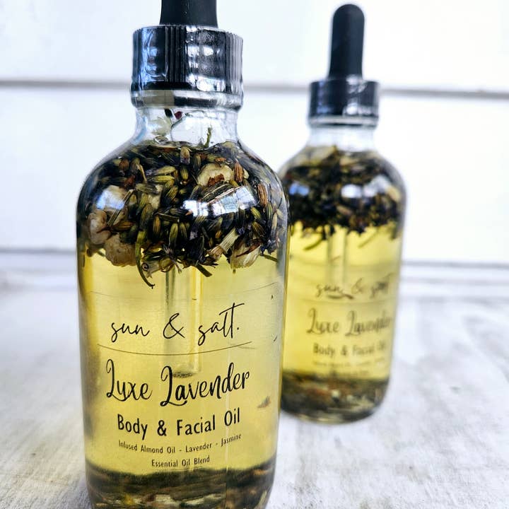 Lux&Lou - Wholesale Bath/body oil - Luxe Lavender Body & Facial Oil - Infused Almond Oil1