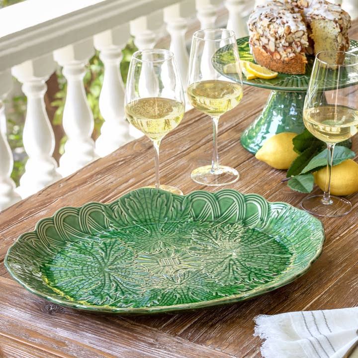 Park Hill Collection - Wholesale Serving Plate - Green Glazed Serving Plate