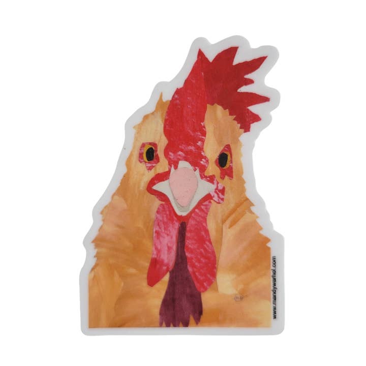 Mandy Warhol Fine Art - Wholesale Sticker - Chicken Vinyl Sticker0