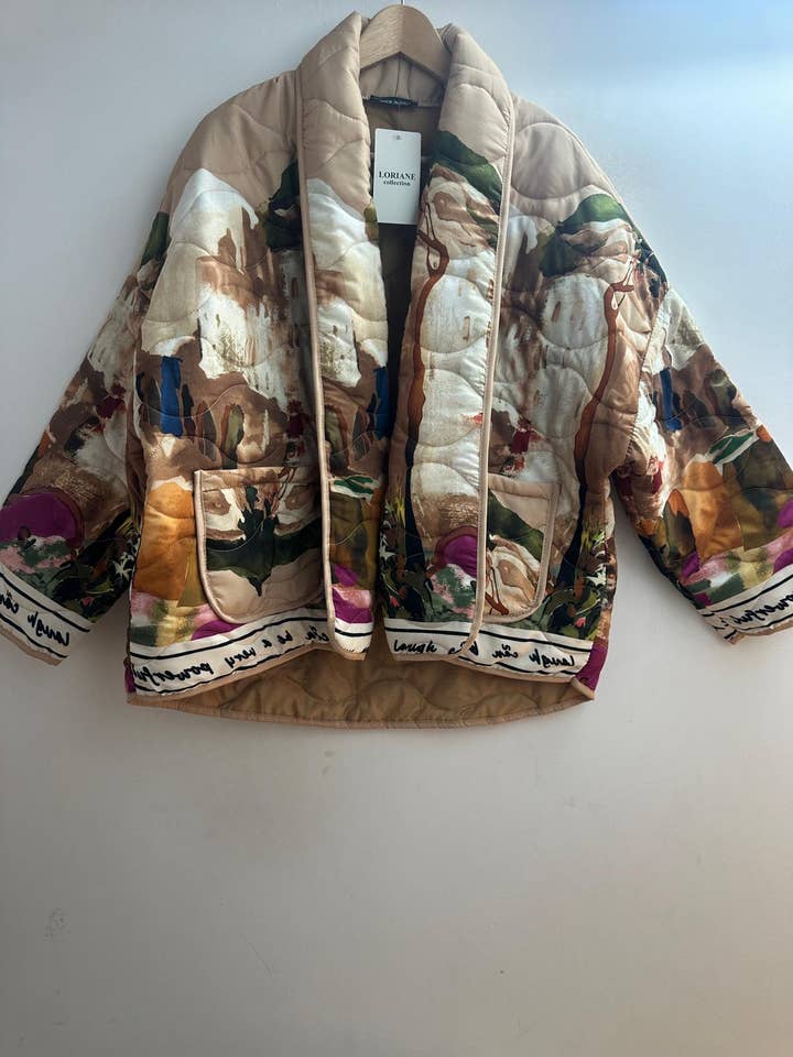 24306A Printed Quilted Down Vest for wholesale by LORIANE