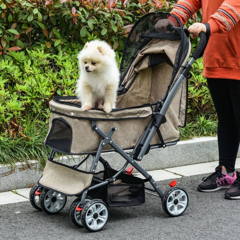 Furr-Baby Gifts - Wholesale Pet Carrier - Cat/Dog - Pet Foldable Travel Carriage Stroller with Reversible Handle20