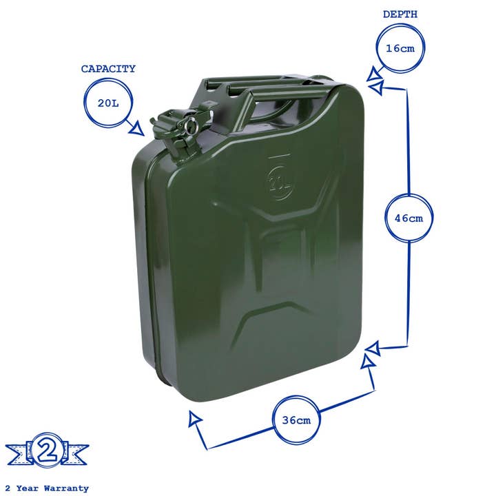 Rinkit Ltd - Wholesale Storage Bin - 20L Steel Jerry Can - By Pro User