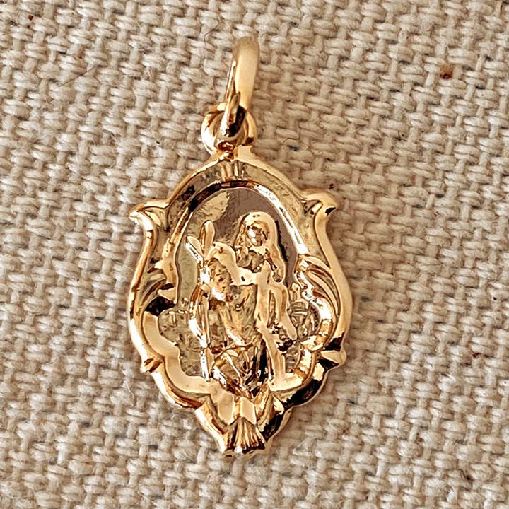 GoldFi - Wholesale Individual Charm/Pendant - 18k Gold Filled Saint Christopher Pendant1