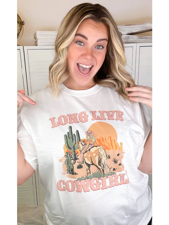 Sugar Stitch - Wholesale Screen Printed T-Shirt - Women's - Long Live Cowgirls T-Shirt