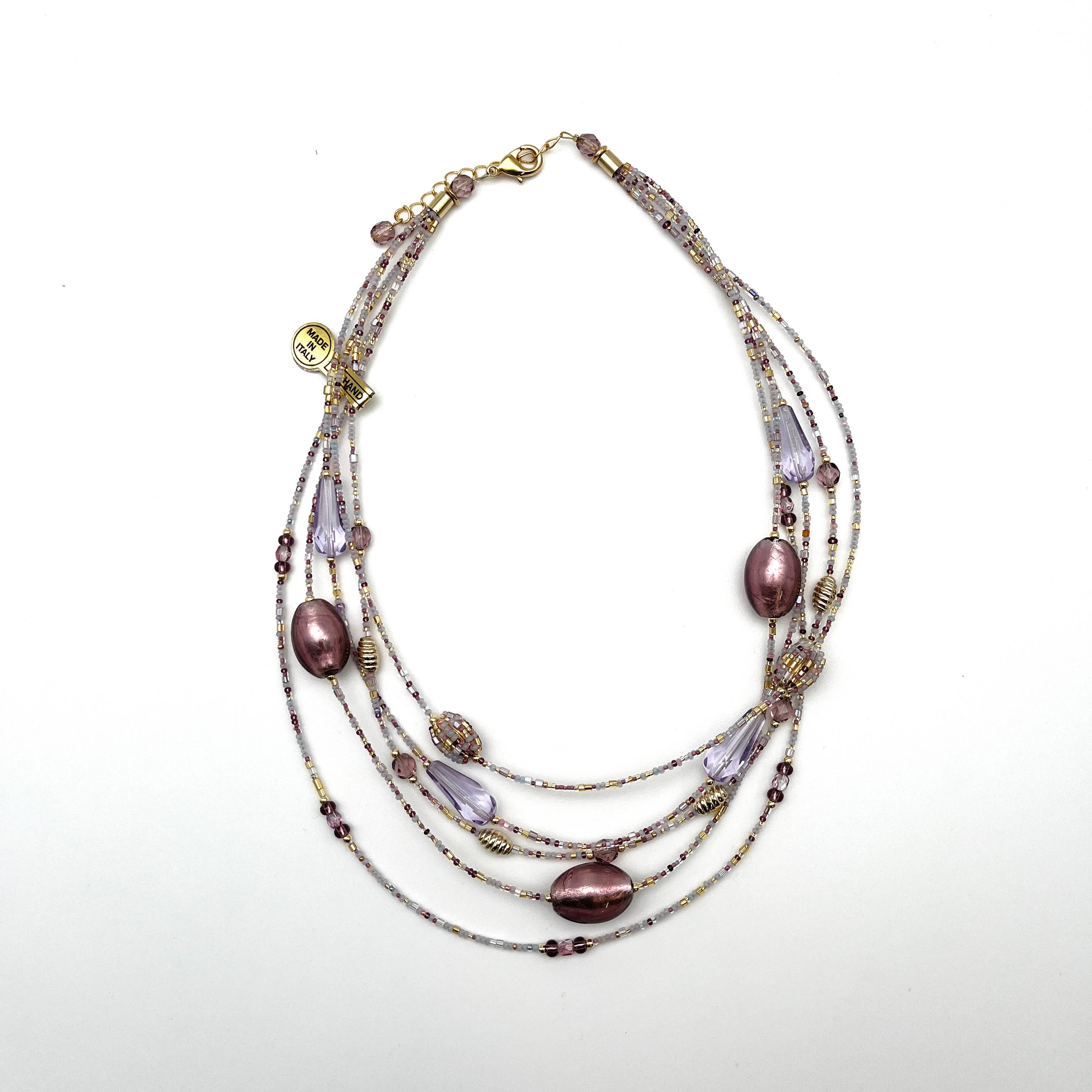 Alice Sturzinger LLC - Wholesale Beaded/Pearl Necklace - Alison Murano Glass Layered Necklace - Multiple Color Opt.6