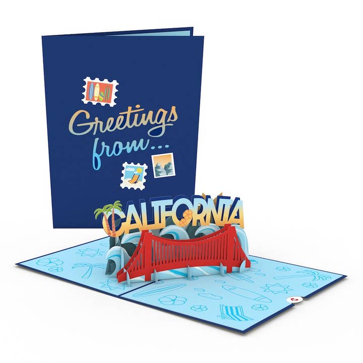 Lovepop Cards - Wholesale Everyday Greeting Card - California 5''x7'' Card, Pop-Up Cards