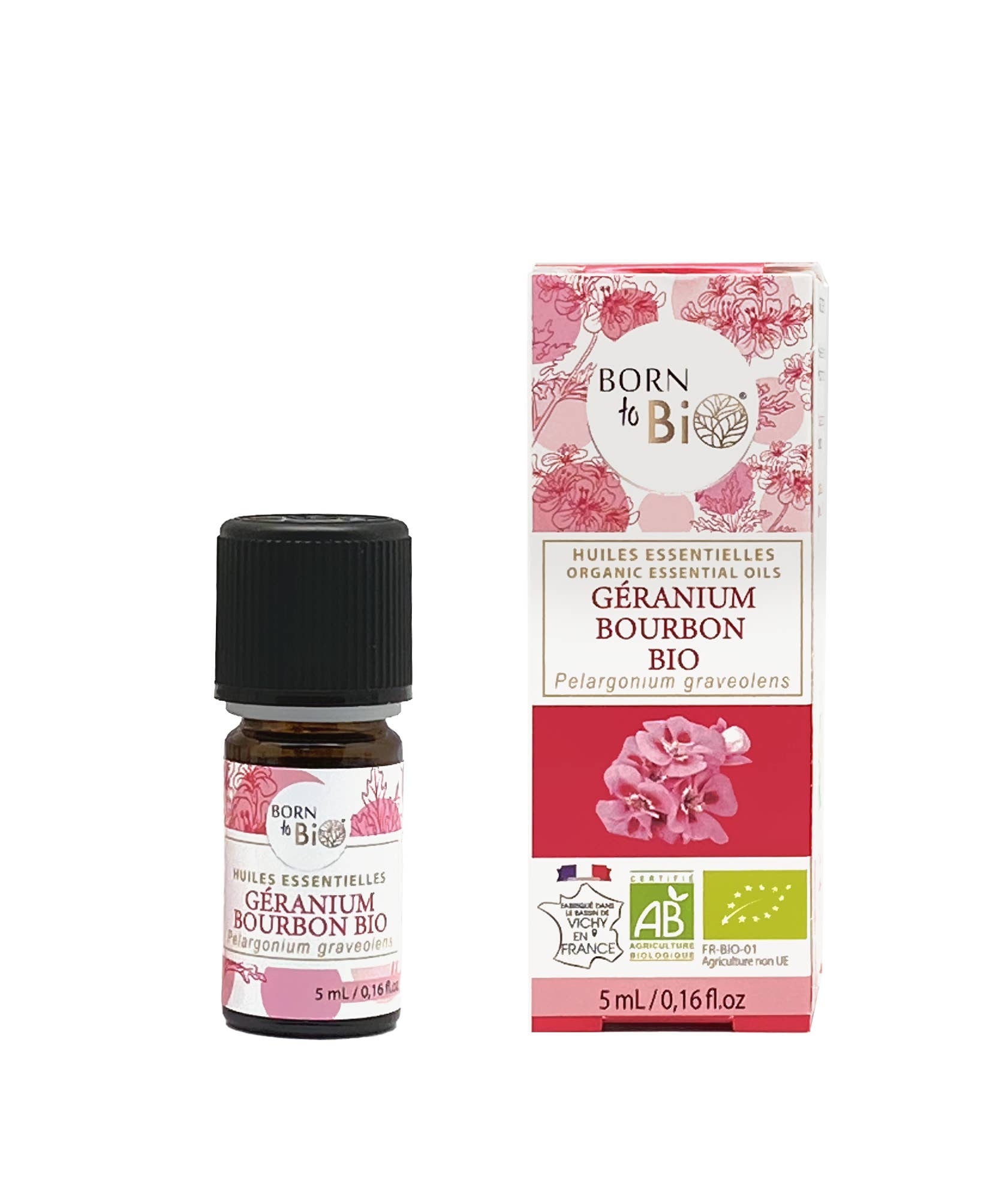 Les Laboratoires Bio Seasons - Wholesale Essential Oil - Organic Bourbon Geranium Essential Oil - AB 5 Ml