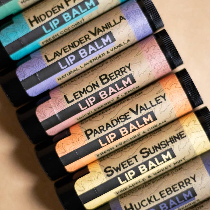 Rock Creek Soaps - Wholesale Lip Balm - LIP BALM | Huckleberry - with POP Display3